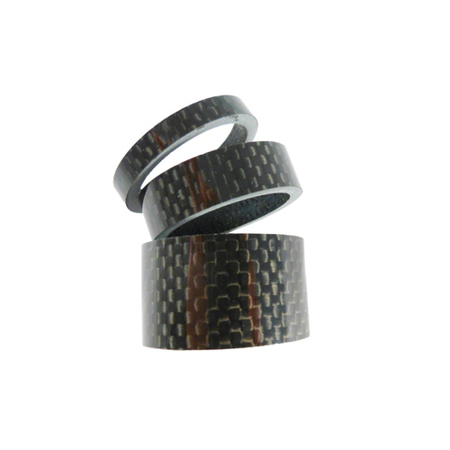 Carbon Headset Spacer Set 1-1/8" x 34mm 3k Weave Gloss Prestine