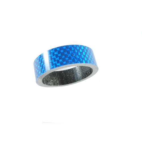Carbon Headset Spacer 10mm x 1-1/8" Blue x 35mm 3k Weave Gloss Dorcus