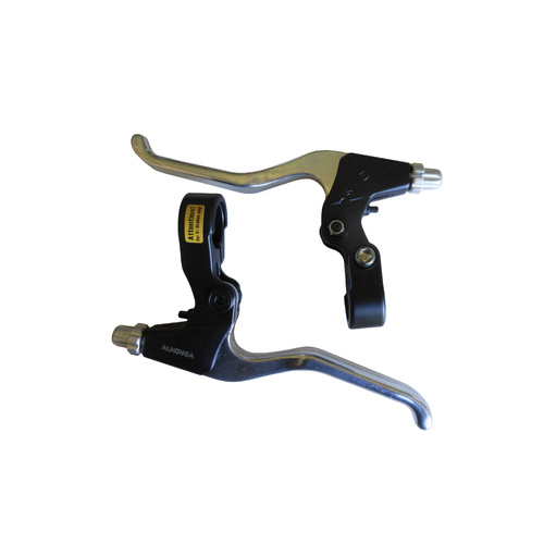Brake Levers Universal Linear Pull V-Brake Alhonga Three Finger Silver/Black