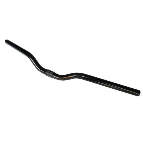 Handlebar Fixie Riser Alloy Anodised 62cm x 25.4mm (40mm Rise) Black Gloss LCH683