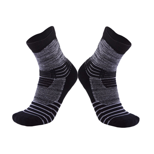 Socks Unisex 6" Winter Cotton Cycling Sports 41-47 Black/Grey