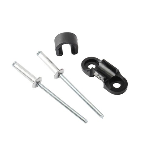 Cable Guide Rivett on with Clip Alloy/Nylon 1 Piece Black