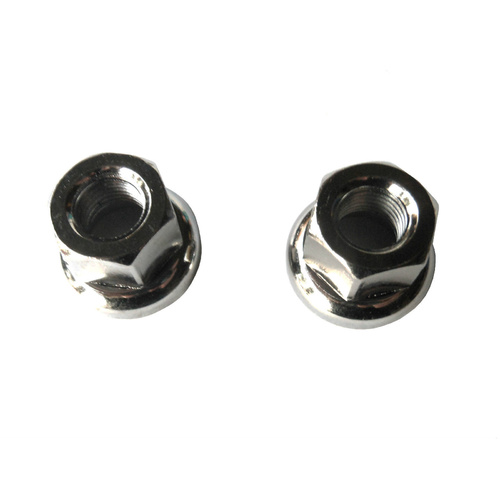 Track Hub Nuts Formula M10 Rear Pair Steel Chrome