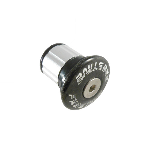 Stem Expander Plug Carbon Prestine Logo Stainless Screw 24 - 25.4mm