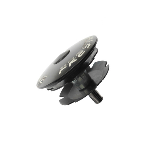 Head Stem Cap 1.5" Alloy - Double Star Nut PT1711 Black Prestine