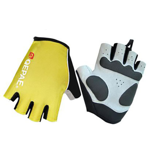 Gloves Unisex Lycra/Synthetic Leather Yellow Qepae QG055