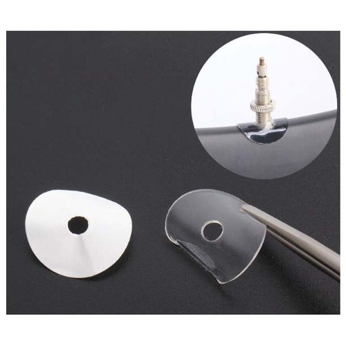 Rim Valve Nut Protector Stickers Presta 25mm diameter Transparent set of 4 RL121