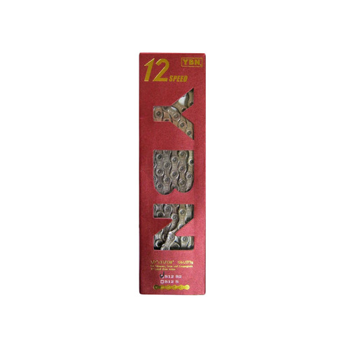 Chain 12 Speed YBN S12S2 Long Life 126 Link with QRS Joiner Silver