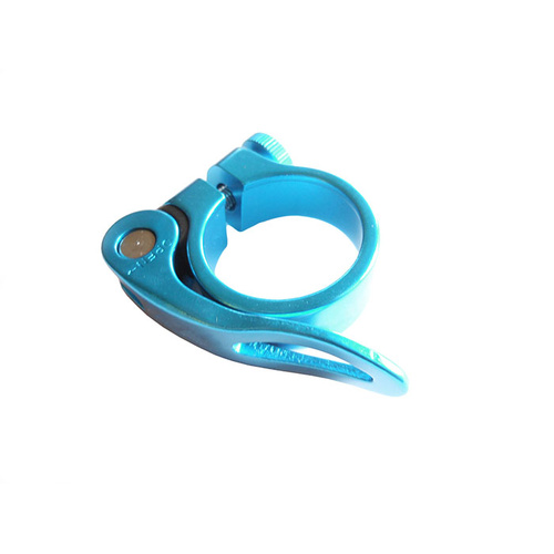 Seat Post Clamp Quick Release Alloy 34.9mm Light Blue Celt