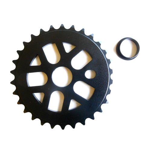 Chainring BMX Alloy Anodised Shun 30T Black Blemished (Chipped Tooth) SS-106
