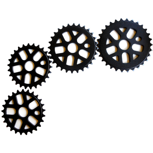 Chainring BMX Alloy Anodised Shun 1/8" x 25T only Black SS-106