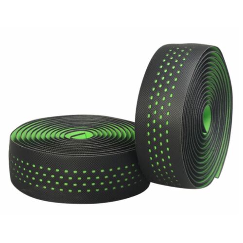 Handlebar Tape PU/EVA 4 Hole Black/Green ST-T14