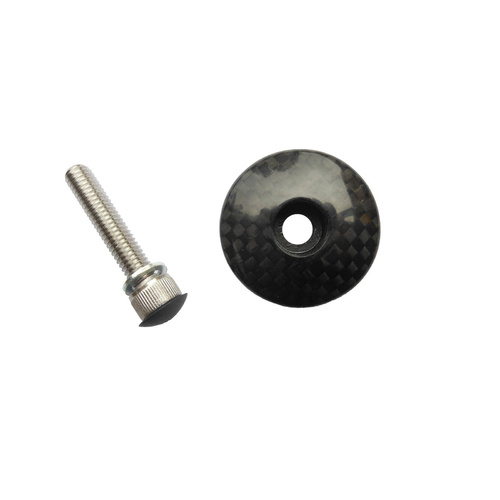 Head Stem Cap 3k Carbon with Stainless Screw 1-1/8" Bevato TCC103