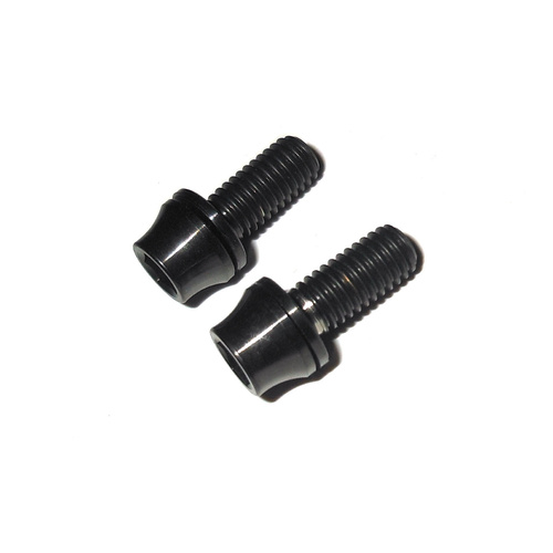 Bottle Bidon Cage Bolts Grade 5 Titanium Tapered Head (Pair) M5 x 12mm Black