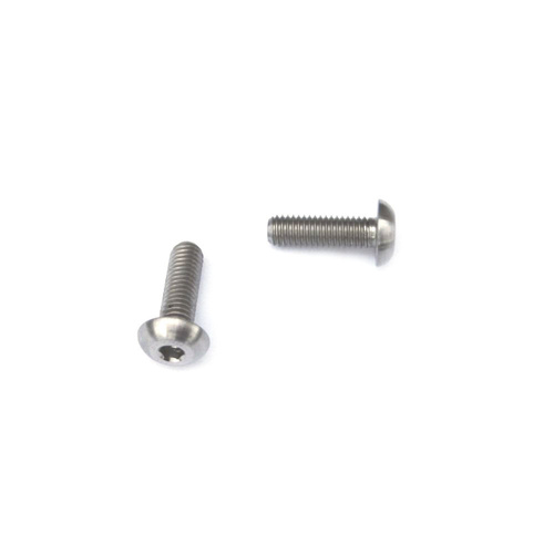 Bottle Bidon Cage Bolts Grade 5 Titanium Button Head (Pair) M5 x 12mm Silver