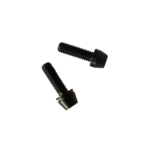 Titanium Screw Grade 5 Tapered Head (Pair) M5 x 18mm suit Head Stem Black