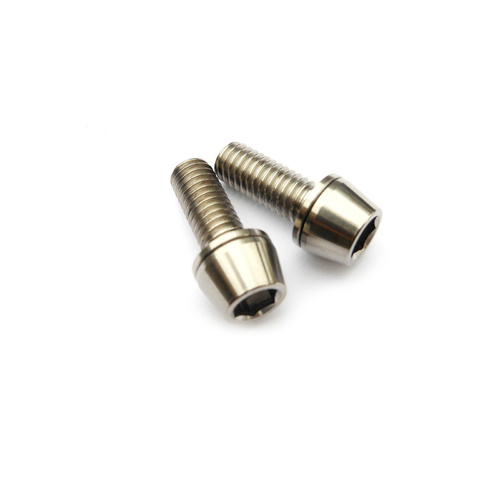Titanium Screw Grade 5 Tapered Head (Pair) M6 x 18mm for Stem Caliper etc Silver