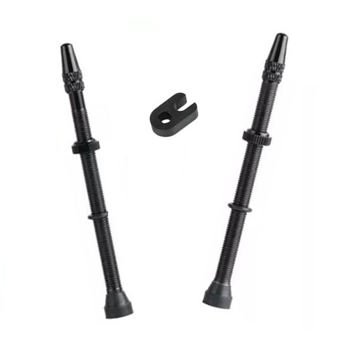 Valves Pair Tubeless Alloy UST 80mm Removable Valve Deemount Black